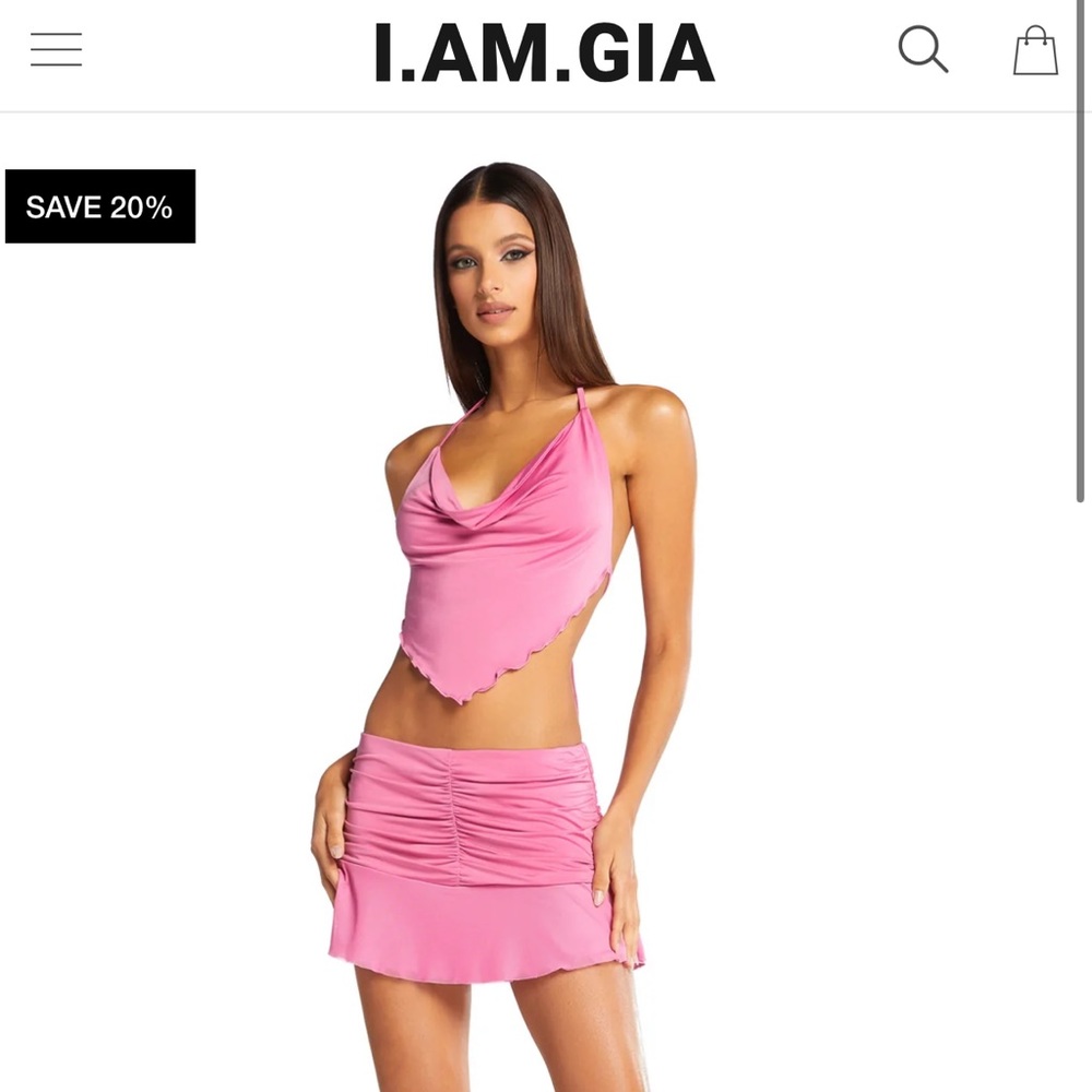 I.AM.GIA SKIRT SET - CIRCE SET PINK NWT